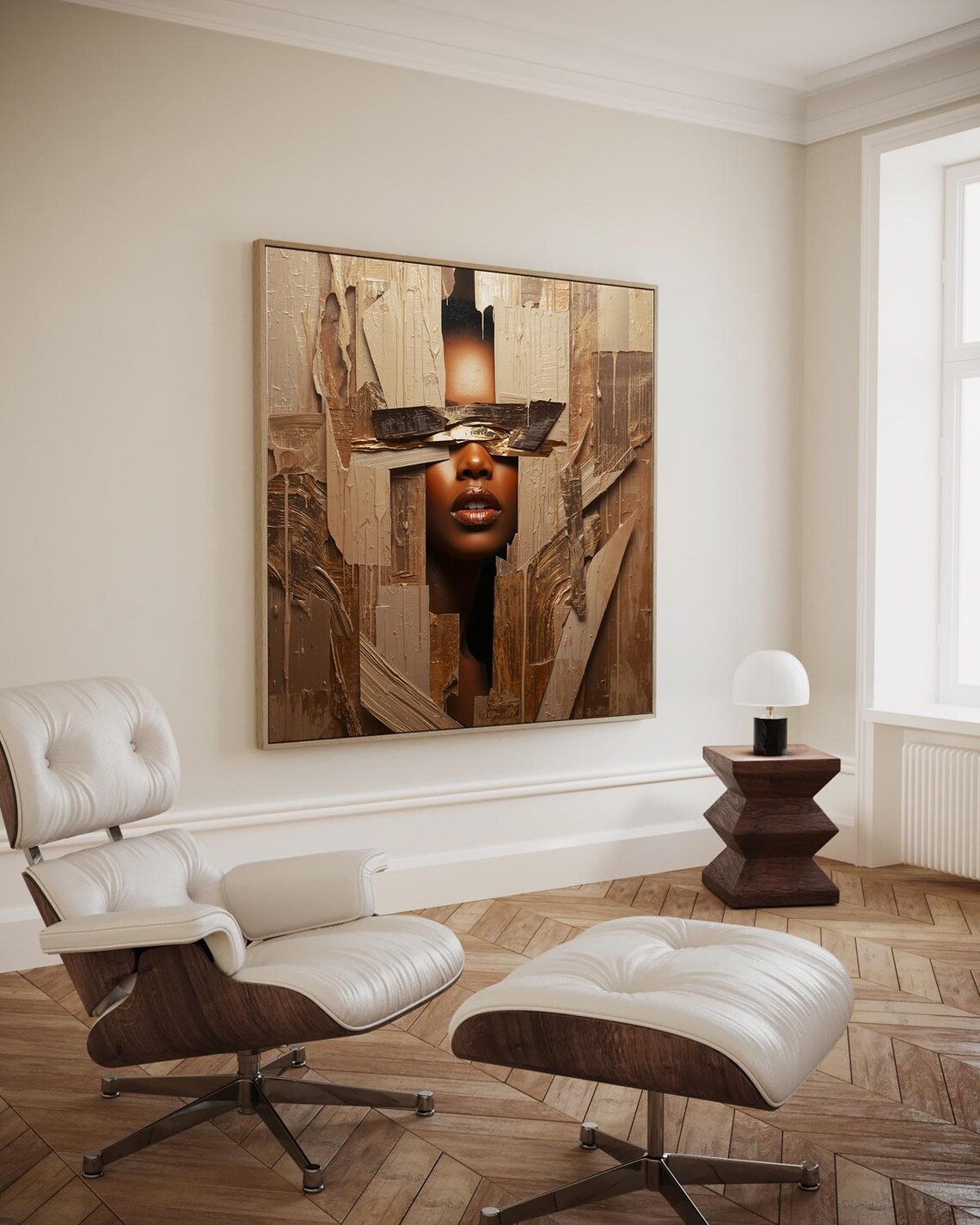 Female Portrait Hidden Beauty Between Layers Of Art Artwork Wall
