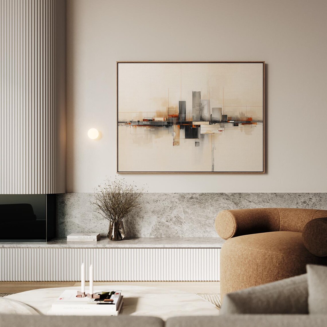 Abstract City Reflection Artwork Wall Art