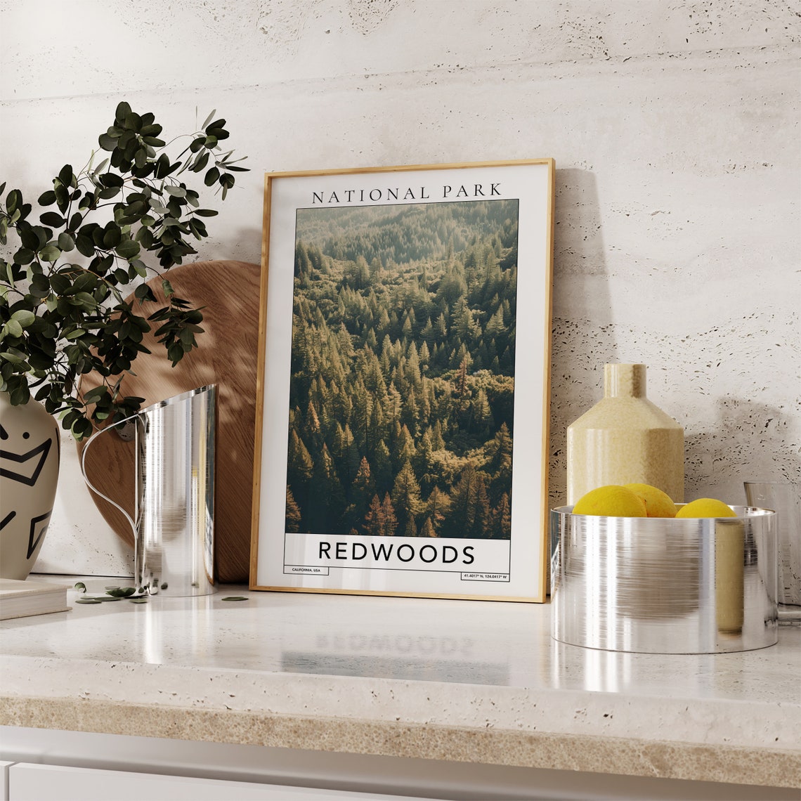 Redwood National Park Travel Print Redwoods California Travel Poster Redwood Park Gift Redwoods Travel Print Redwoods National Park Art - Image 2