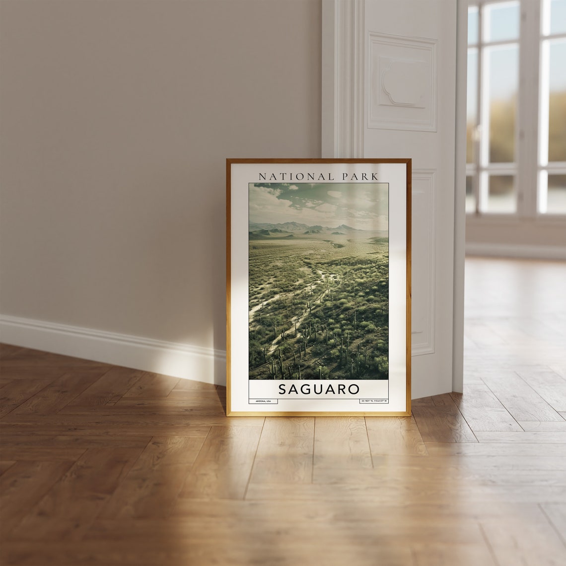 Saguaro National Park Travel Print Saguaro Arizona Travel Poster Redwood Park Gift Saguaro Travel Print Saguaro National Park Print - Image 3