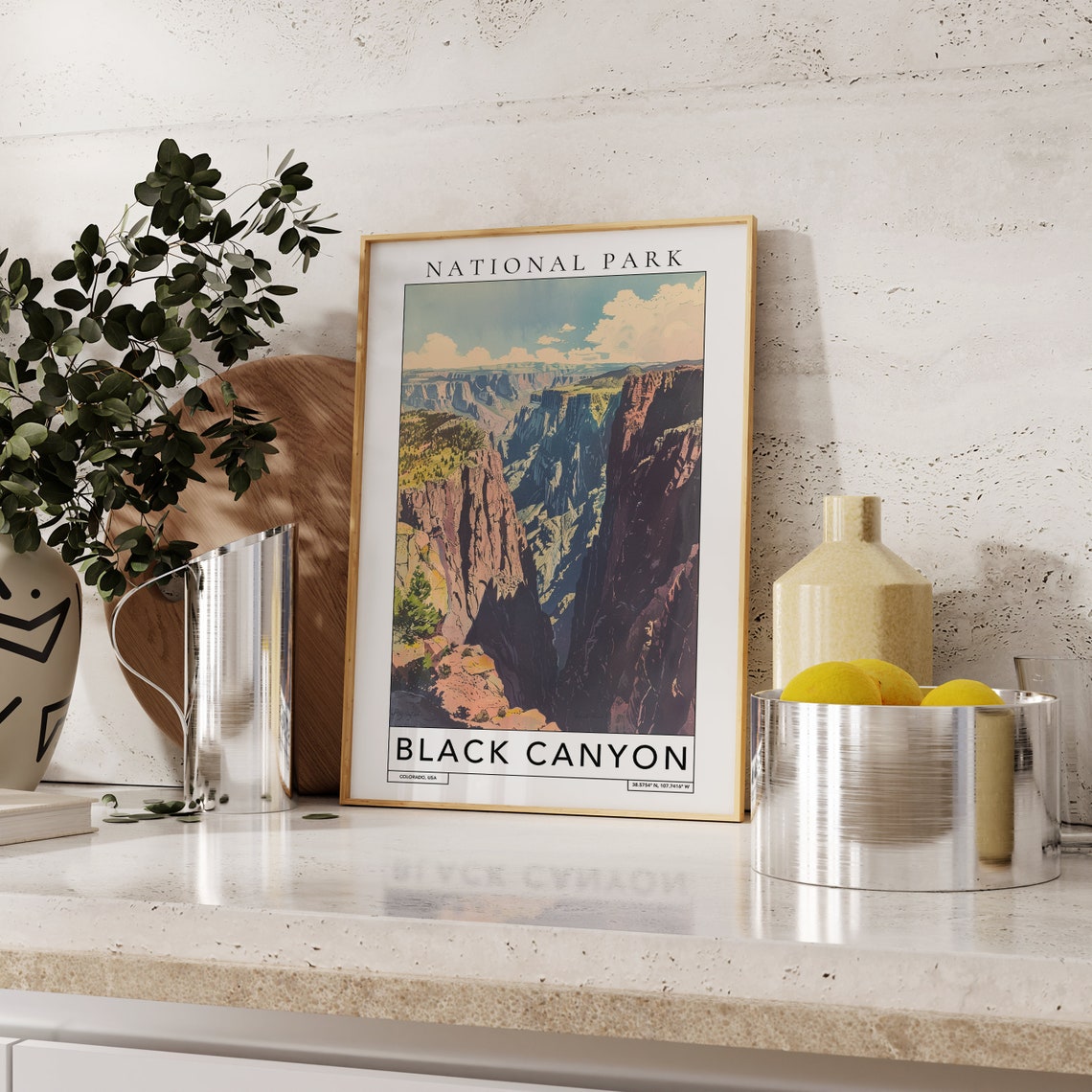 Black Canyon Colorado Deep Gorge River View National Park Poster - Image 2
