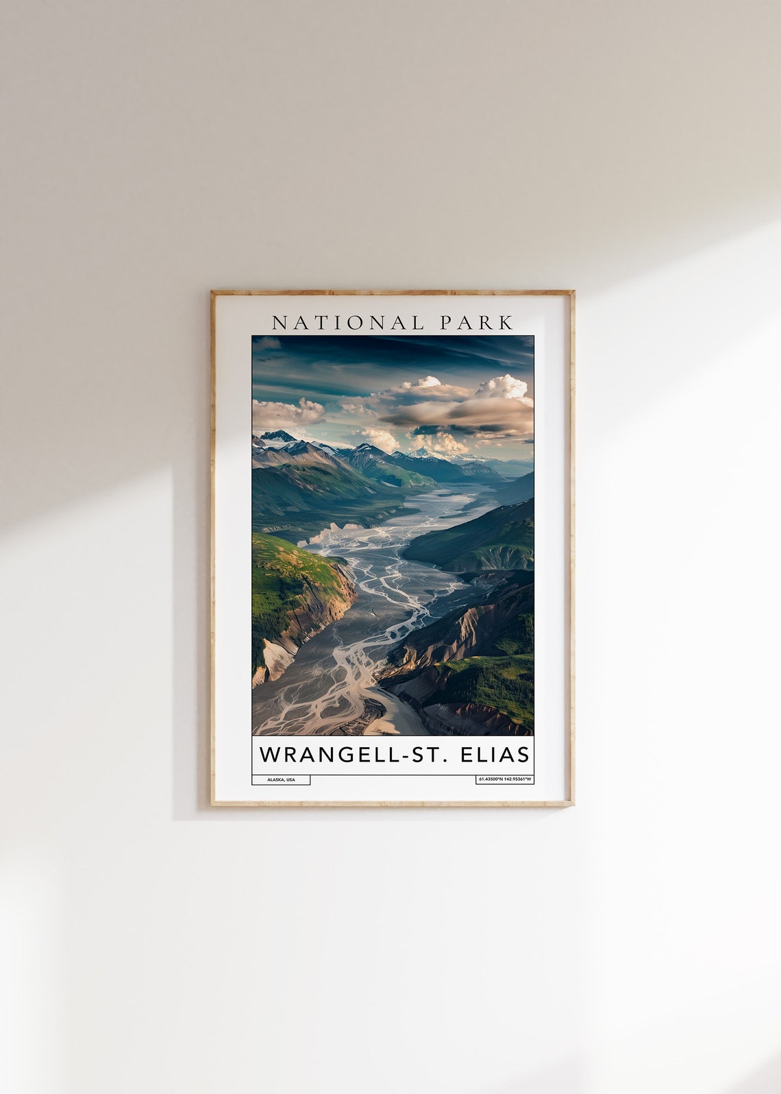 Wrangell St Elias National Park Travel Print St Elias Alaska Travel Poster St Elias Park Gift St Elias Travel Print Wrnagell St Elias
