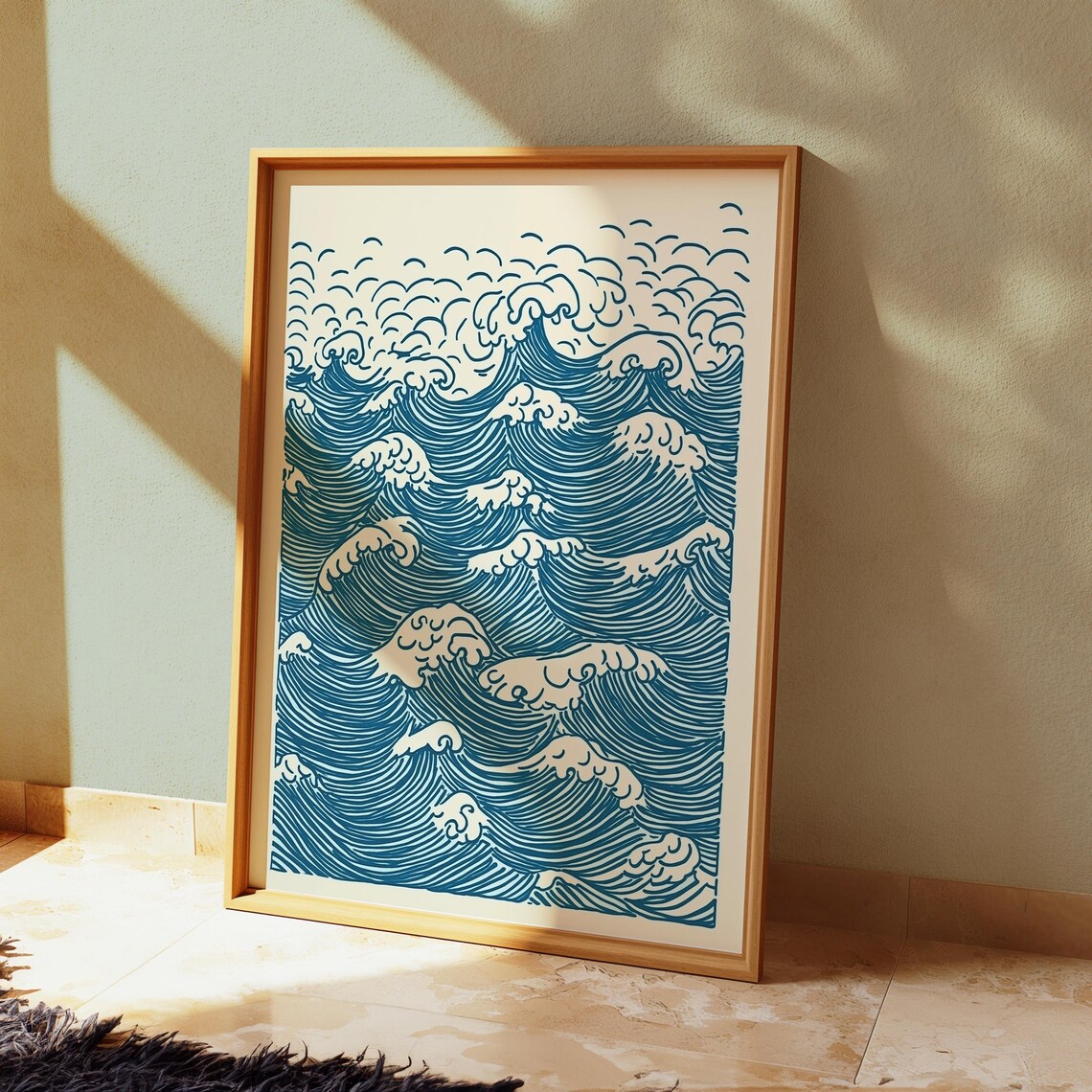 Great Waves Series, Hokusai-Inspired Art Print