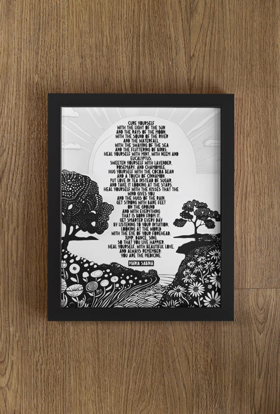 You Are The Medicine, Maria Sabina Quote Print