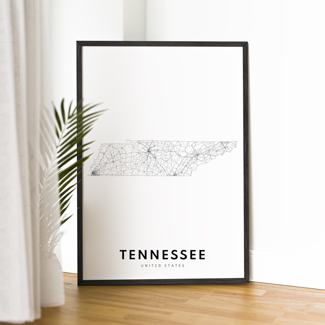Tennessee State Map Print, Black And White Map Sketch - Image 4