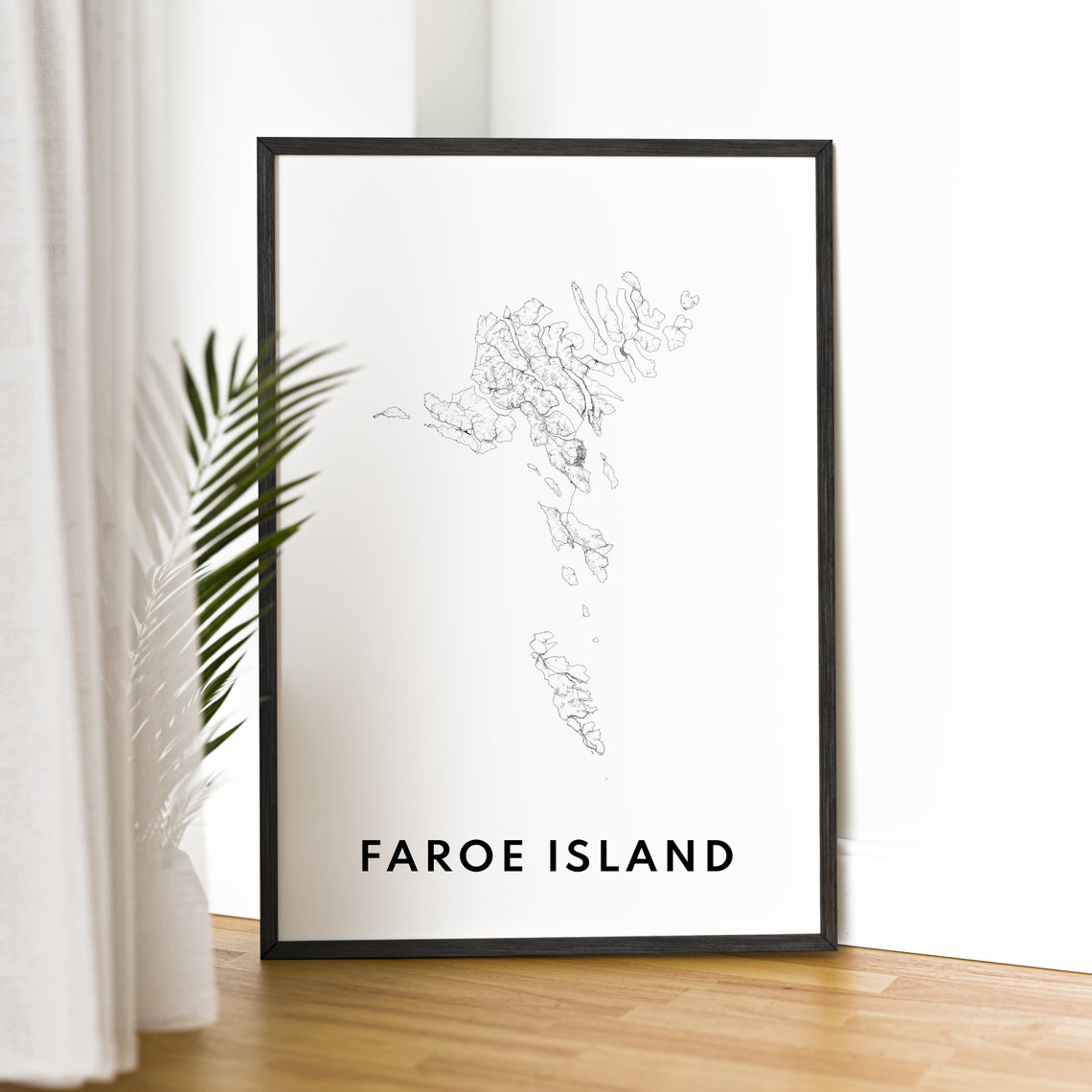 Faroe Island Minimalist Line Art North Atlantic Archipelago Poster - Image 2