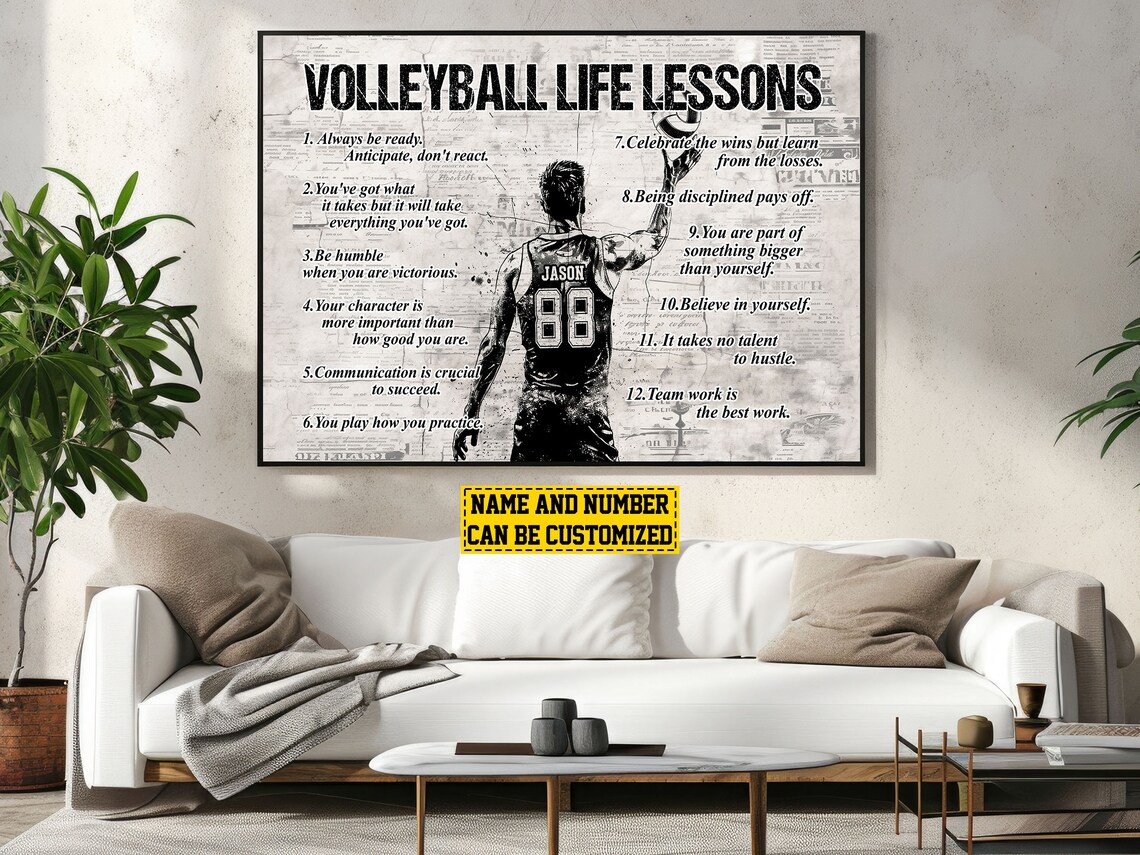 Personalized Volleyball Life Lessons Art Print - Image 5