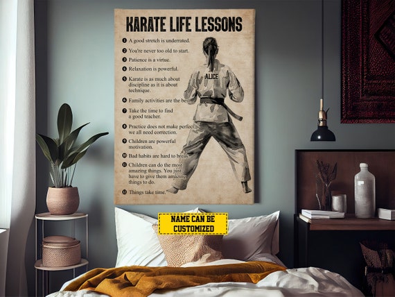 Karate Life Lessons Personalized Print Karate Poster Print Karate Gift For Girl Daughter