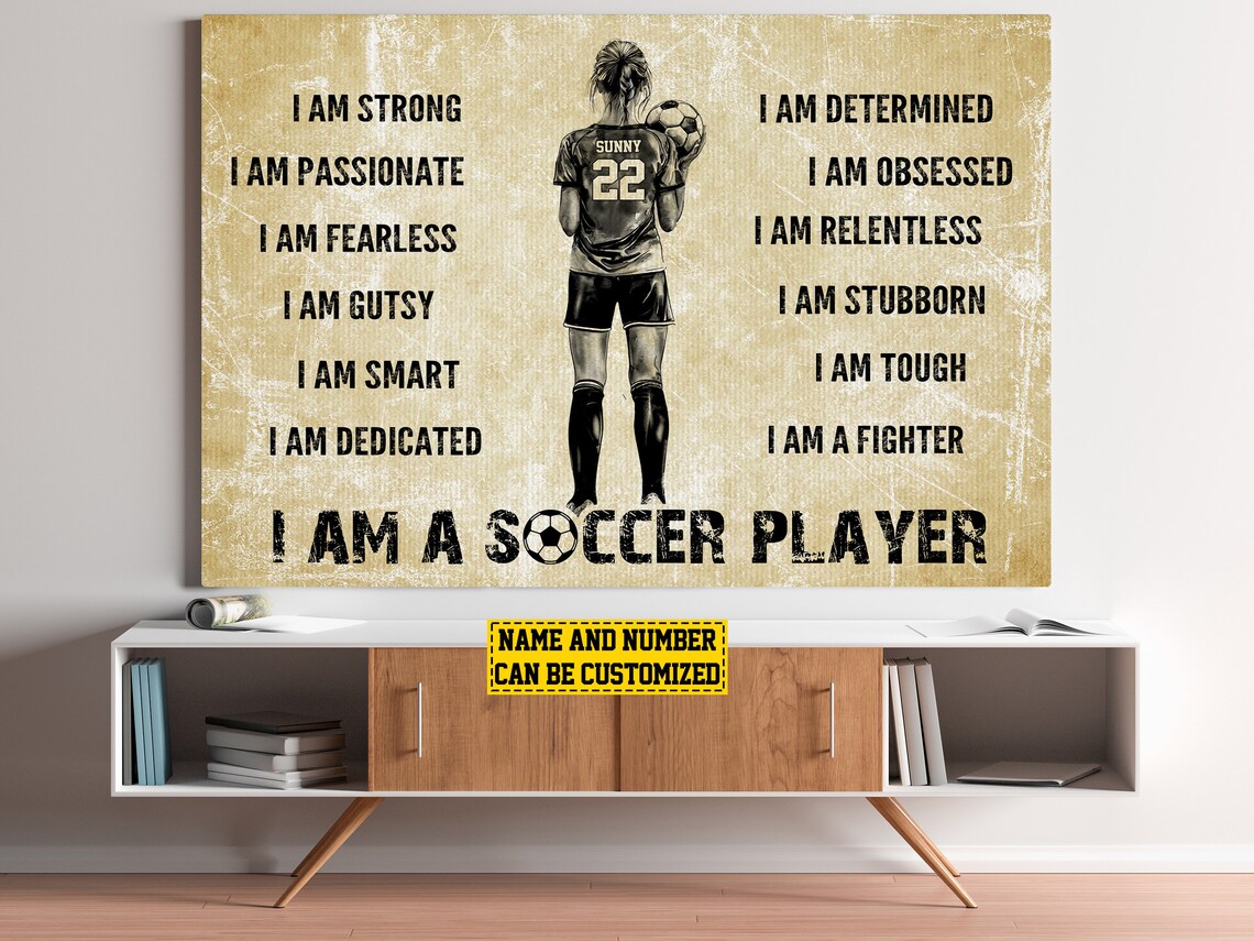 Personalized Soccer Poster Print, Gift For Girl - Image 4