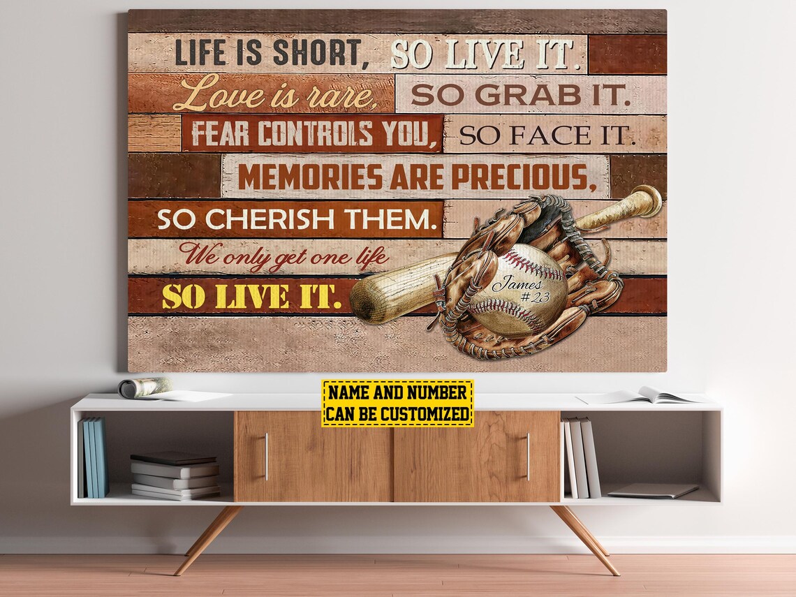 Vintage Baseball Personalized Poster, Softball Gift - Image 5
