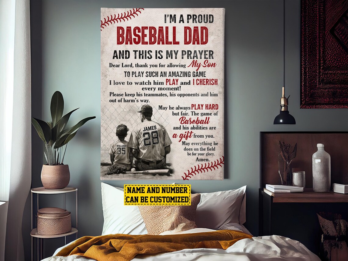 Baseball Dad And Son Personalized Gift For Boy - Image 3