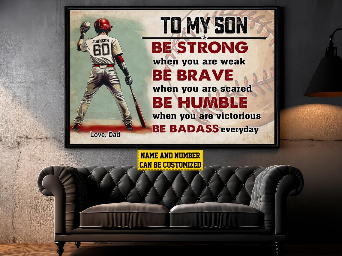 Baseball To My Son Personalized Gift for Boy Son - Image 4