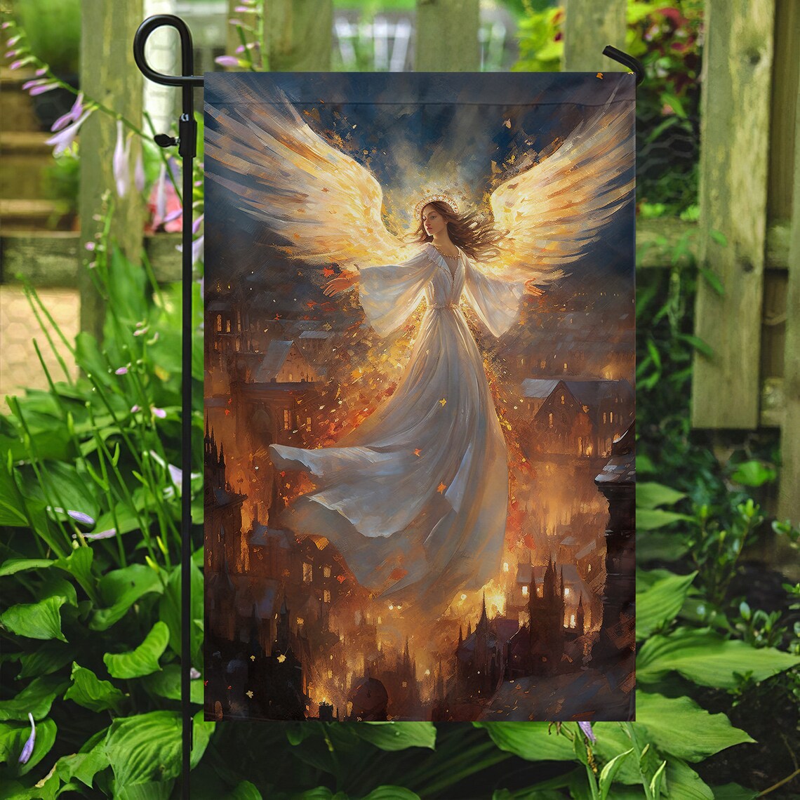 Angel Garden Decor, Christian Christmas Poster - Image 5