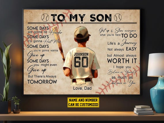 Baseball to My Son, Custom Gift for Son
