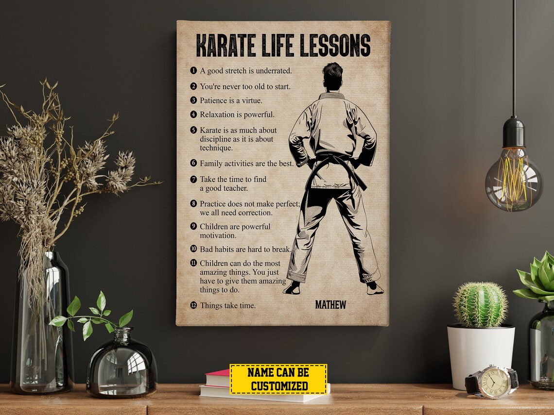 Karate Life Lessons, Personalized Gift For Boy Or Man - Image 3