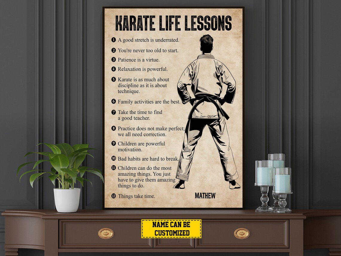 Karate Life Lessons, Personalized Gift For Boy Or Man - Image 4
