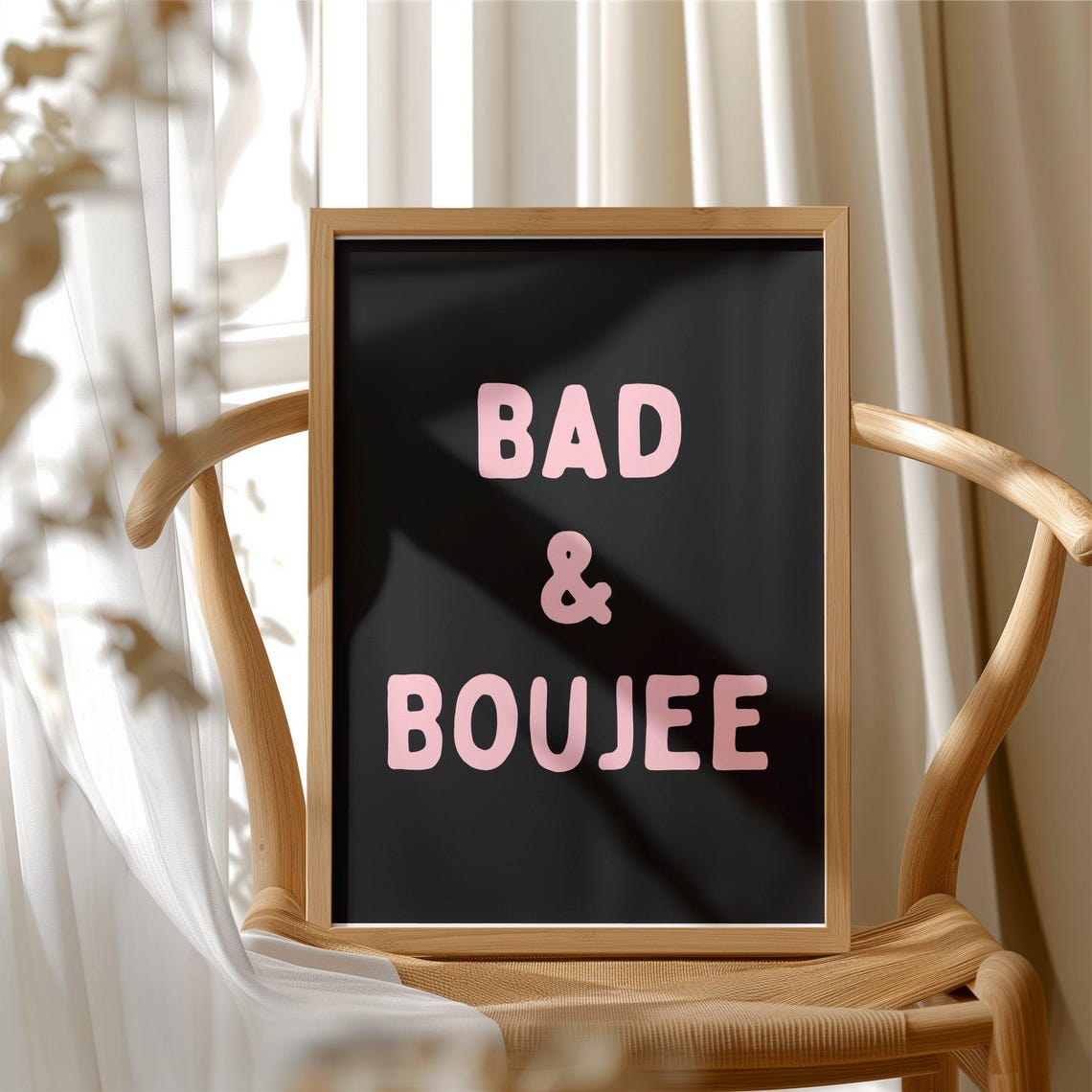 Bad And Boujee Print Boss Girl Poster Girly Art Motivational Wall Decor Dorm Room Inspirational
