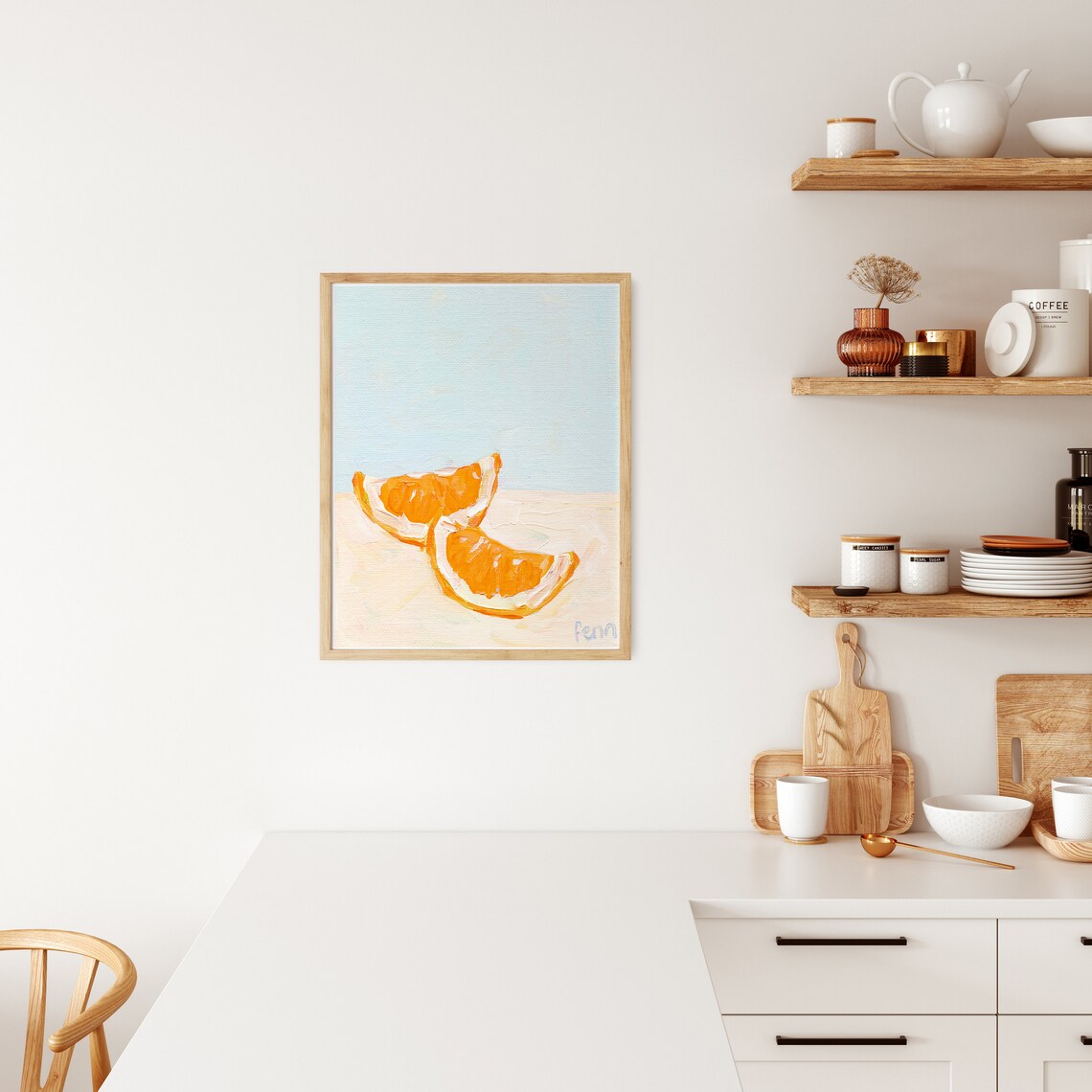 Oranges Still Life Art Print, Kitchen Wall Art - Image 2
