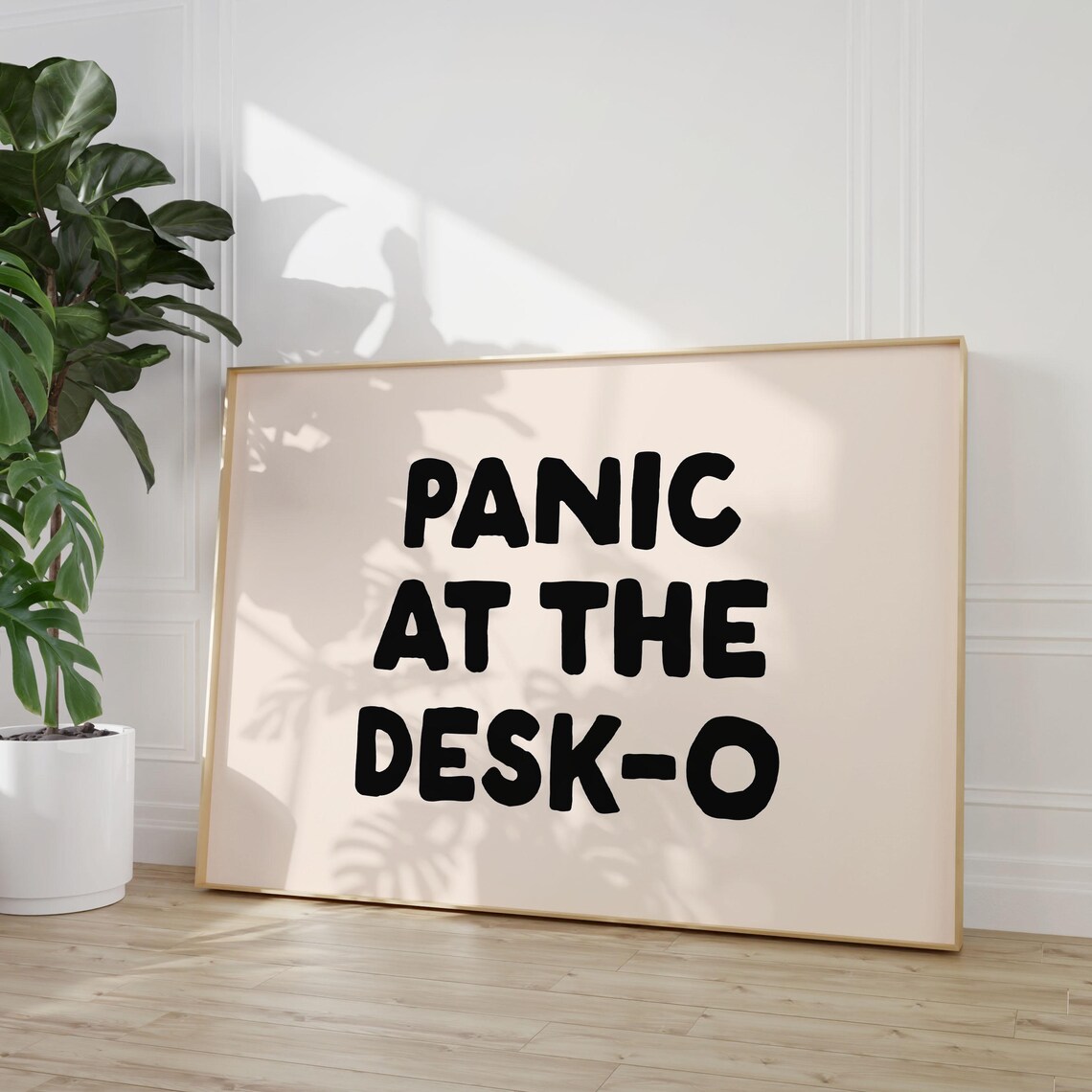 Panic At The Desk-O Funny Office Desk Humor Quote Wall Poster