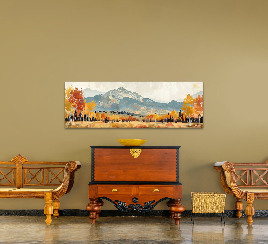 Sun Valley Idaho Mid-Century Modern Panoramic Art Print - Image 5