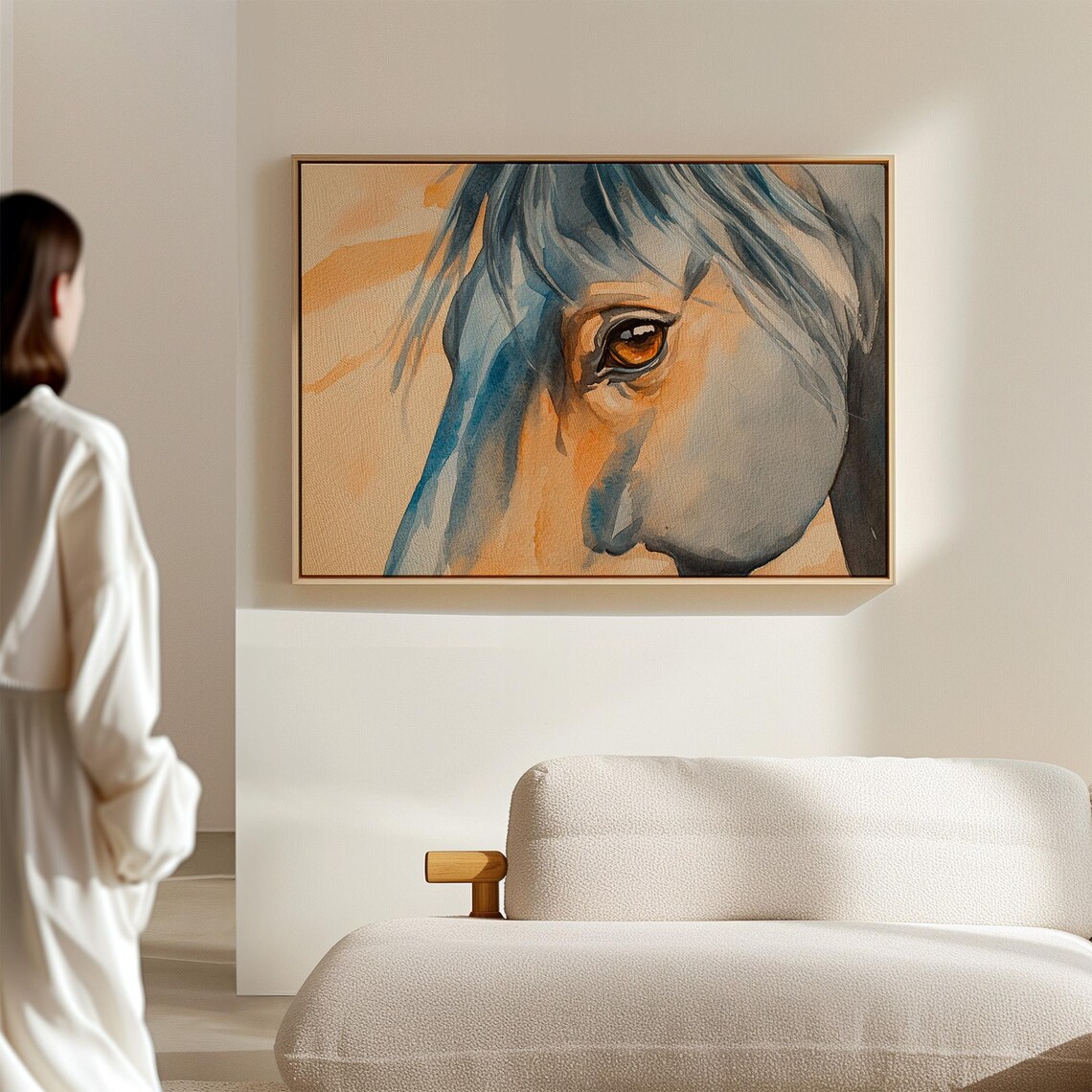 Watercolor Horse Eye Art, Elegant Equine Portrait - Image 6