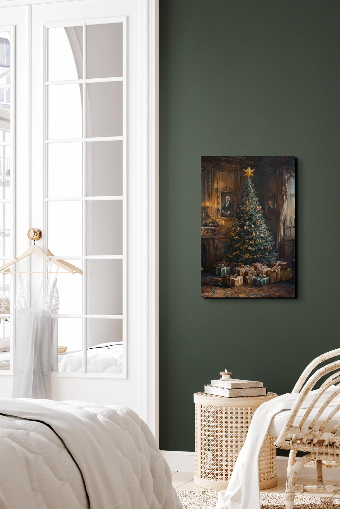 Victorian Parlor Christmas Tree With Golden Star And Gifts Poster - Image 7