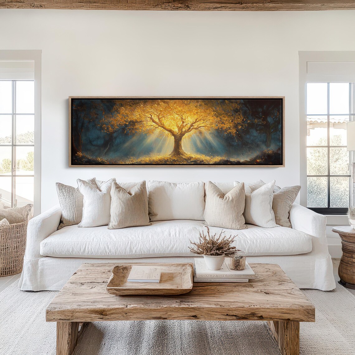 Golden Tree Of Light, Mystical Forest Art Print - Image 6