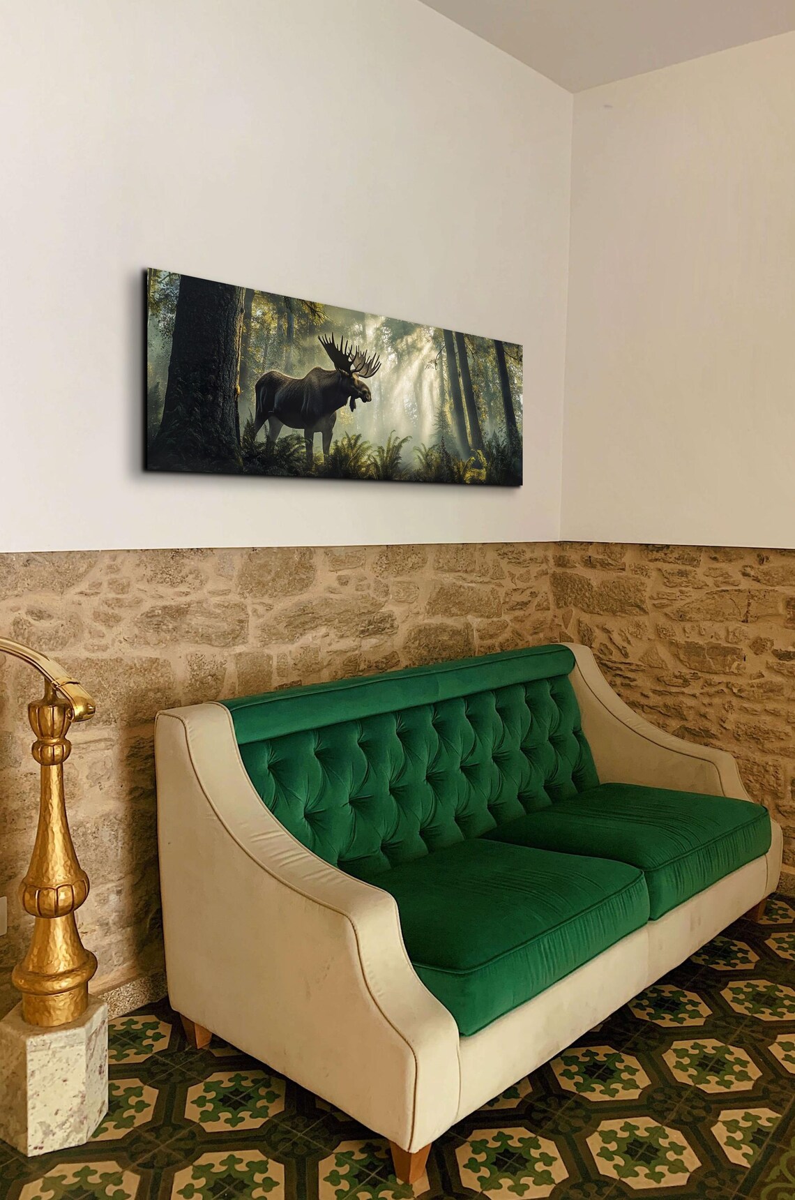 Woodland Moose, Panoramic Wall Art Print - Image 4