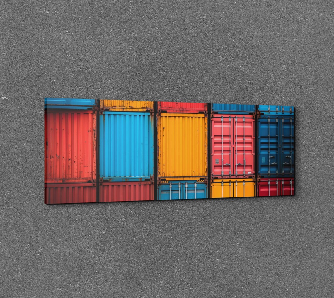 Container Warehouse Shipping Art Print, Panoramic - Image 5