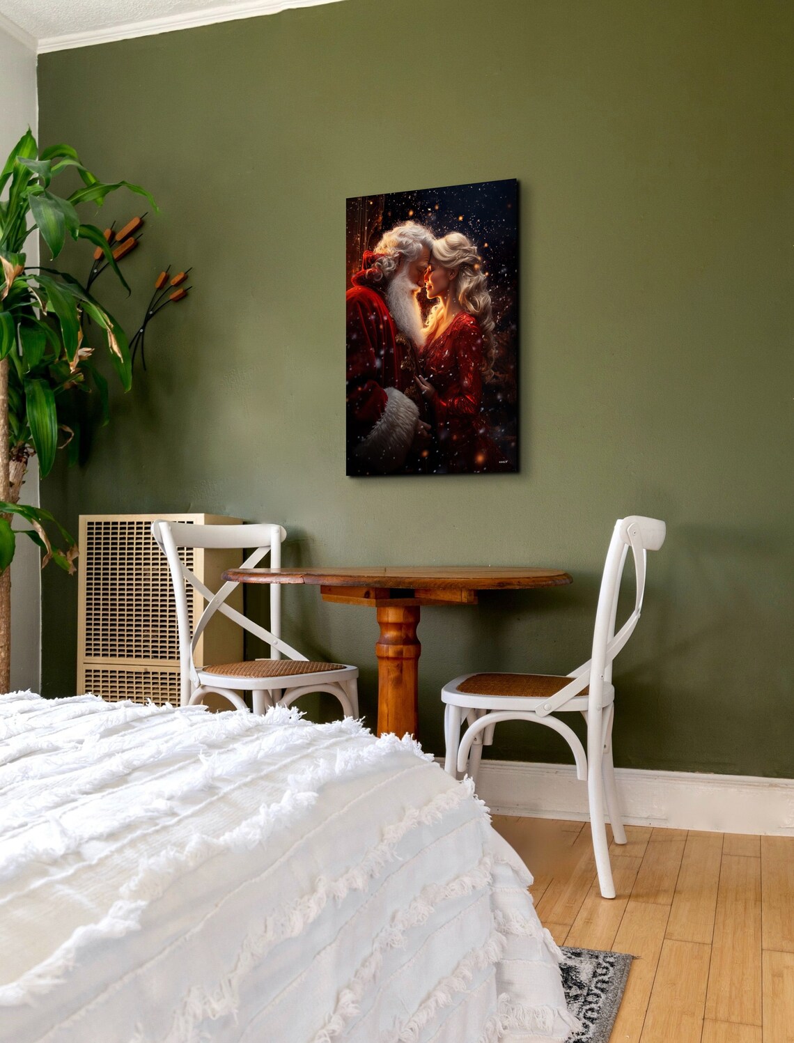 Mr & Mrs Clause Art Print, Holiday Wall Art - Image 6