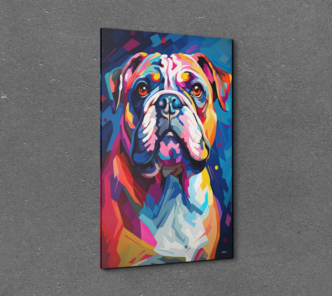 English Bulldog Pop Art Poster, Cute Pet Portrait - Image 7