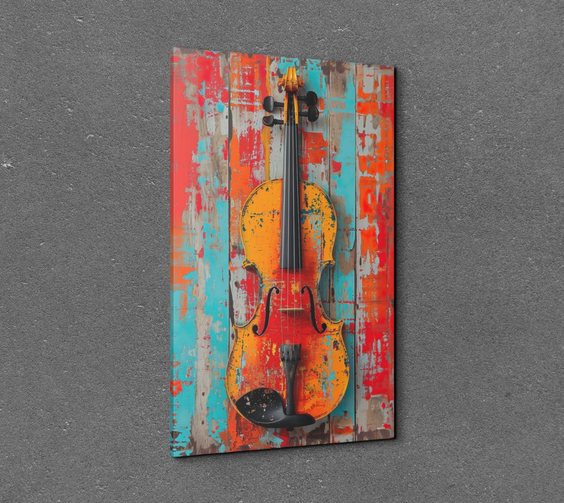 Pop Art Violin Wall Art Print - Image 3