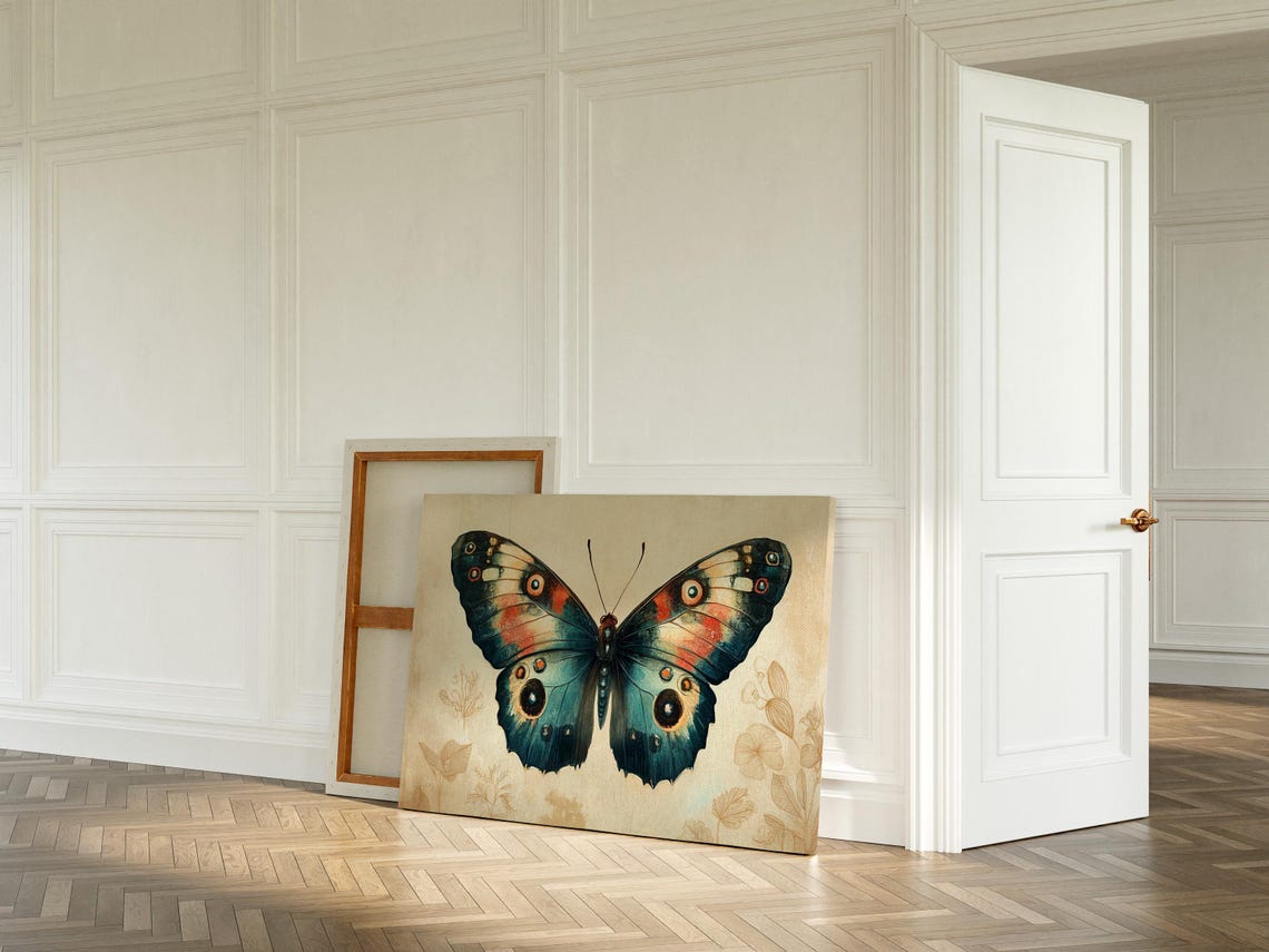 Vibrant Butterfly Wall Art Nature Inspired Decor With Botanical Accents For Elegant Home Interiors - Image 2