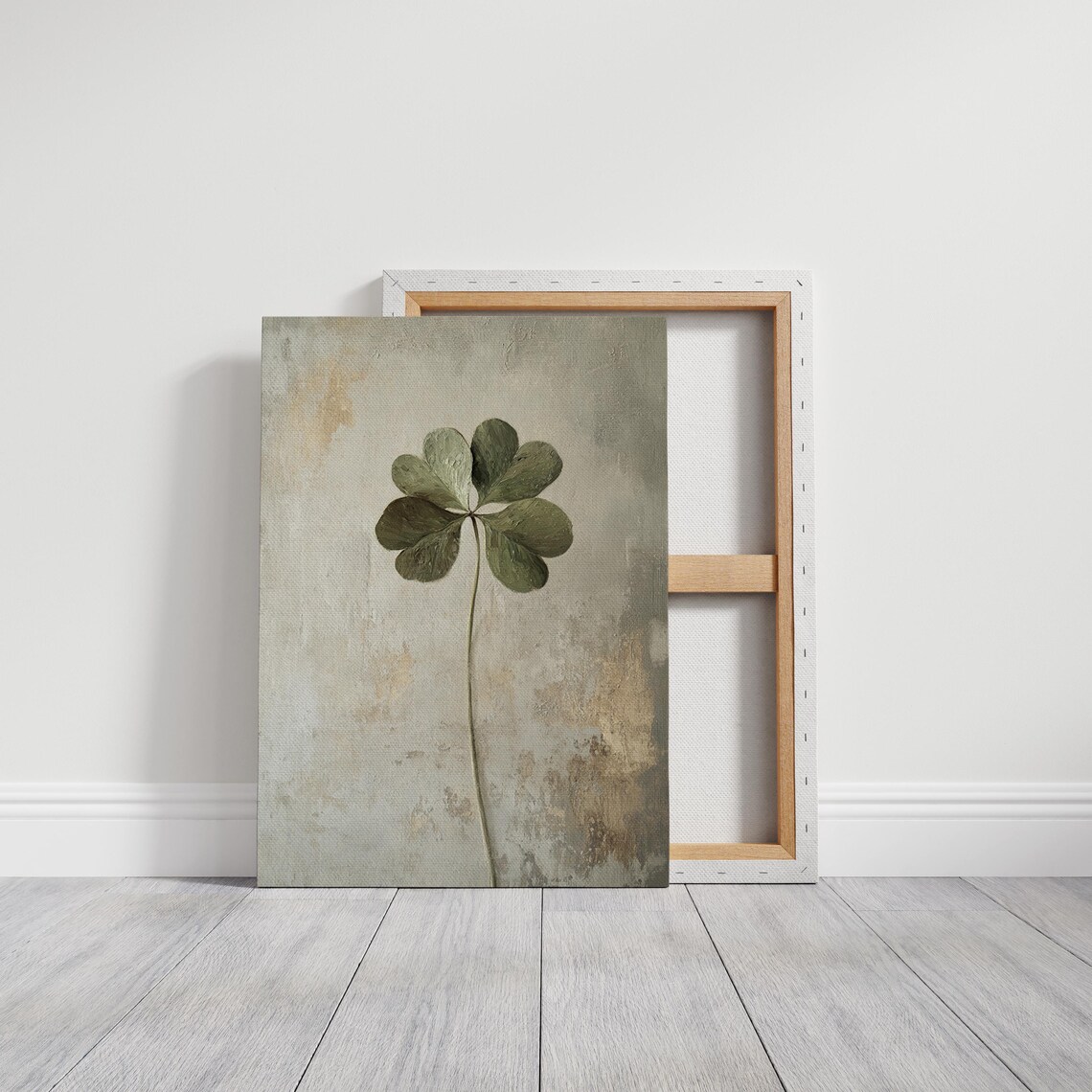 Four Leaf Clover, Rustic Minimalist Art Print - Image 5