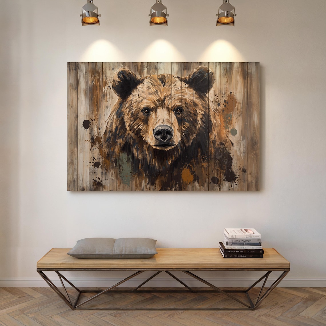 Rustic Bear Portrait, Wildlife Home Decor - Image 5