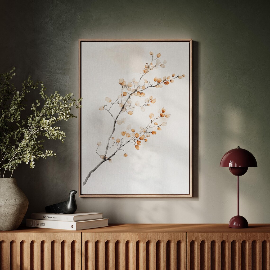 Autumn Branch With Watercolor Leaves, Botanical Art Print - Image 3