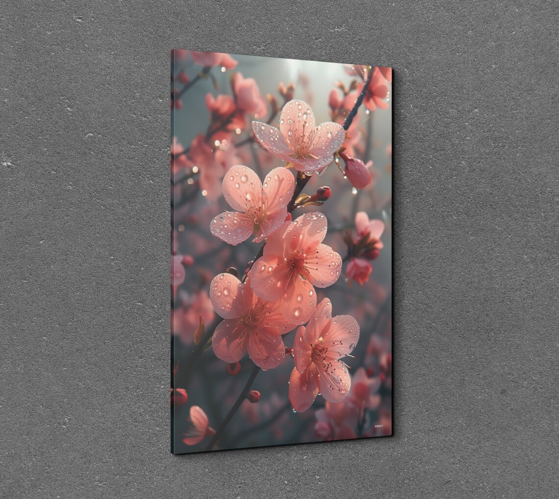 Blossoming Cherry Tree Art Print, Fresh Rain Drops - Image 7