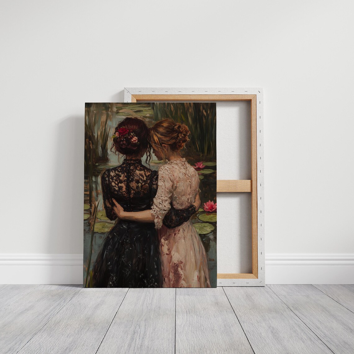 Friendship Painting, Romantic Victorian Women Art Print - Image 6