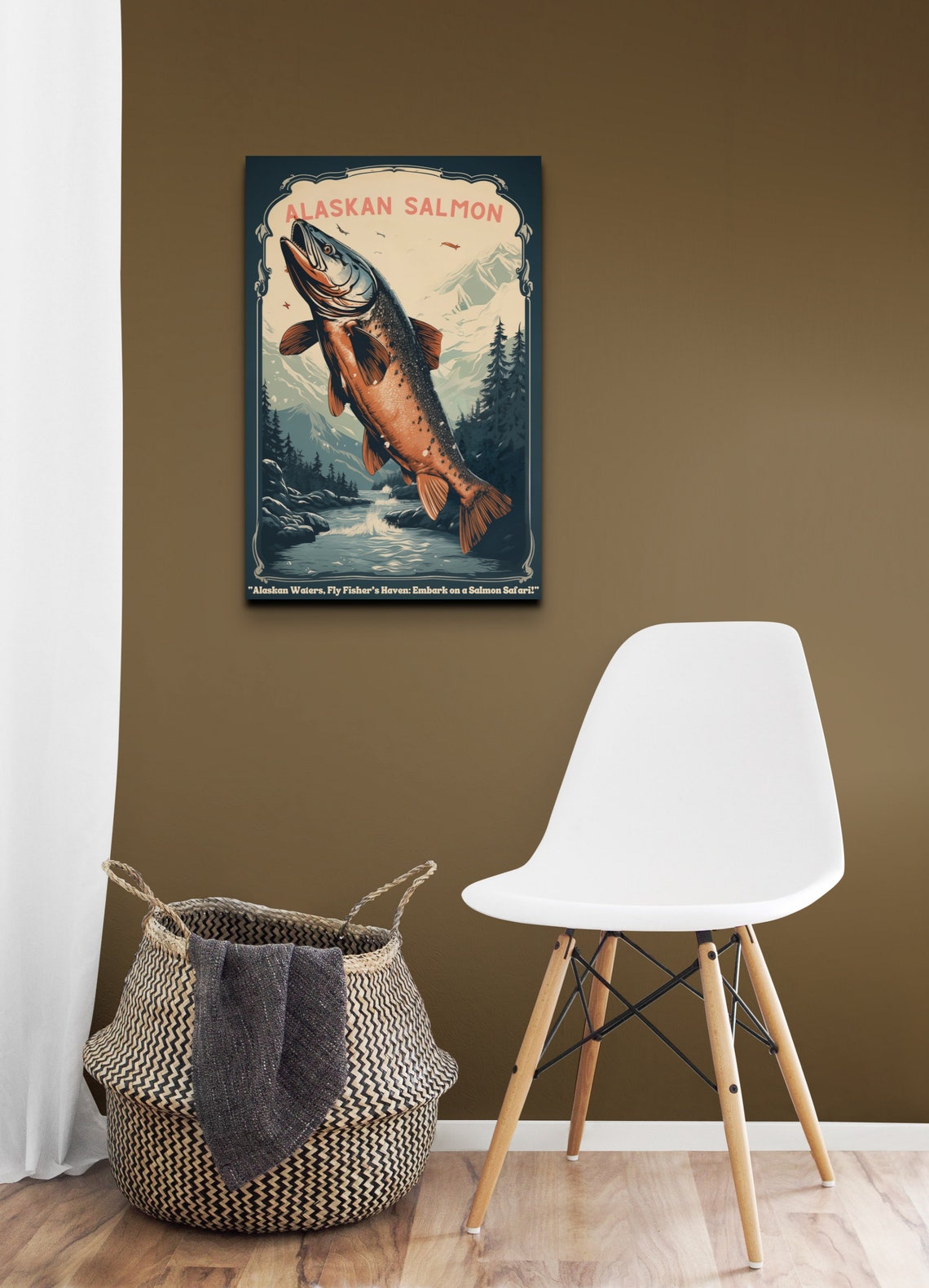 Alaskan Salmon Vintage Wall Art Vintage Fishing Wall Art Fishing Wall Art Fishing Prints Gift For Dad Fishing Gift - Image 4