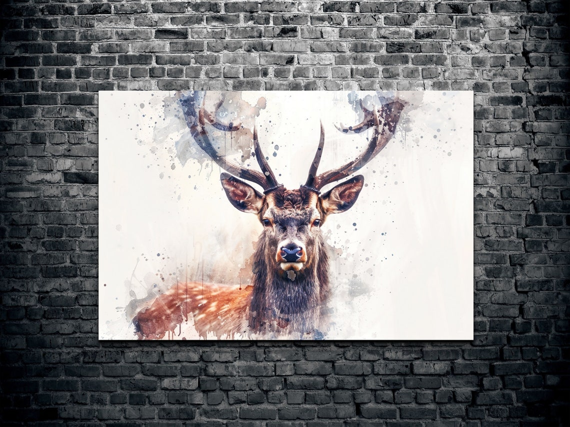 Watercolor Elk Art Print, Deer Wall Art - Image 2