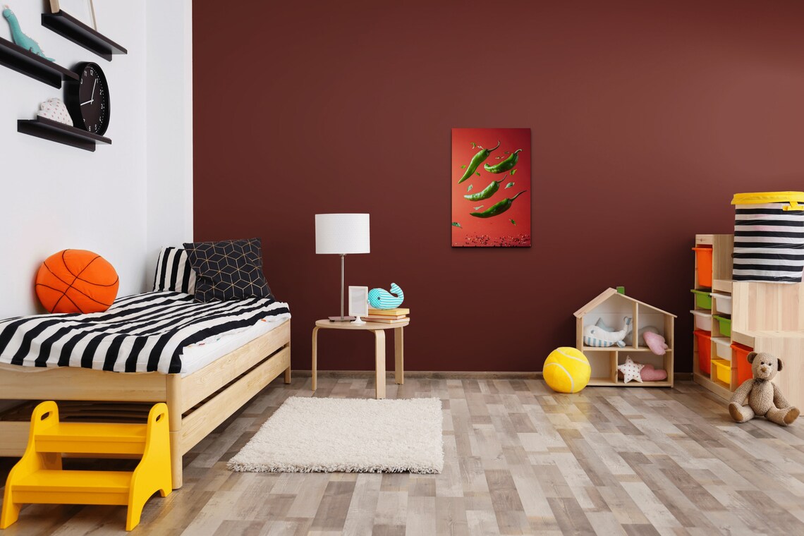 Green Chili Peppers Kitchen Food Art Print - Image 4