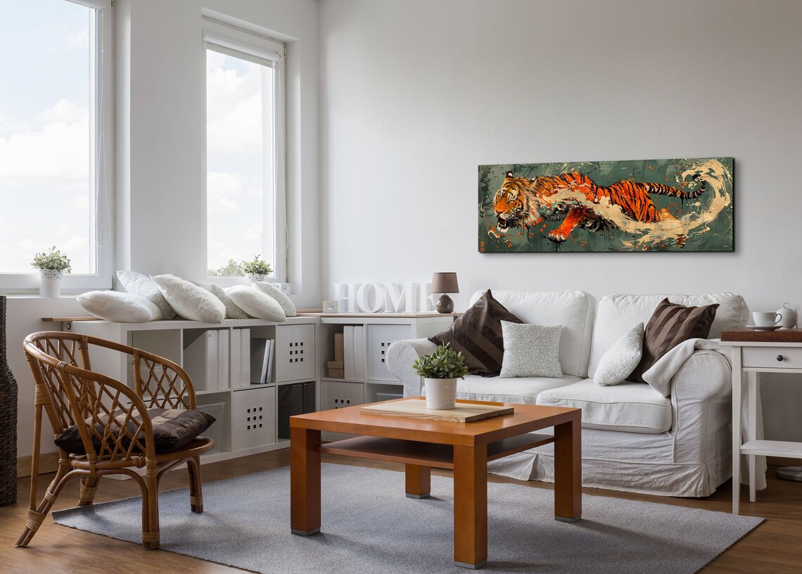 Bengal Tiger Japanese Art Style Poster - Image 4