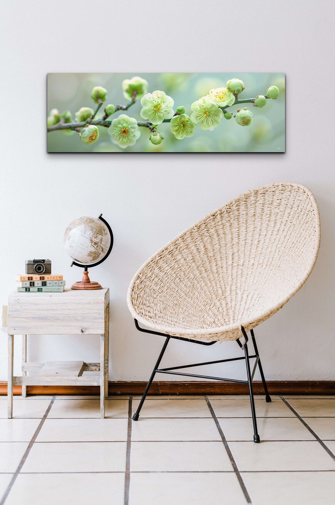 Green Plum Blossoms Panoramic Nature Landscape - Image 2
