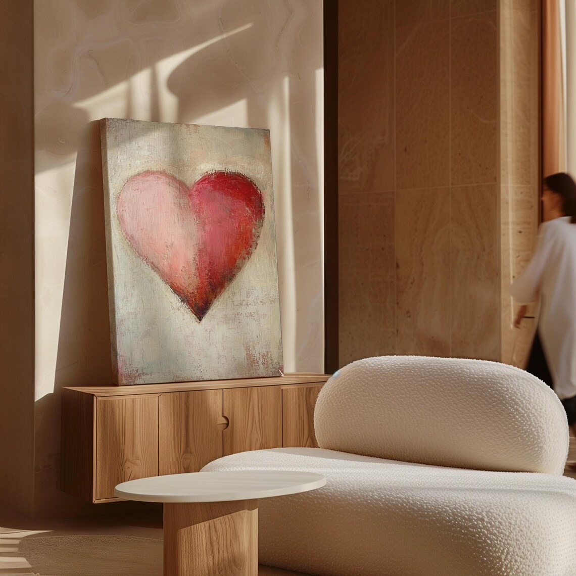 Abstract Heart Art Print, Romantic Minimalist Love - Image 7