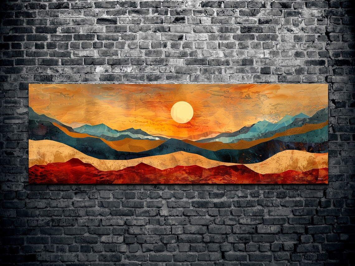 Southwest Style Sunset Wall Art Print, Modern Decor - Image 2