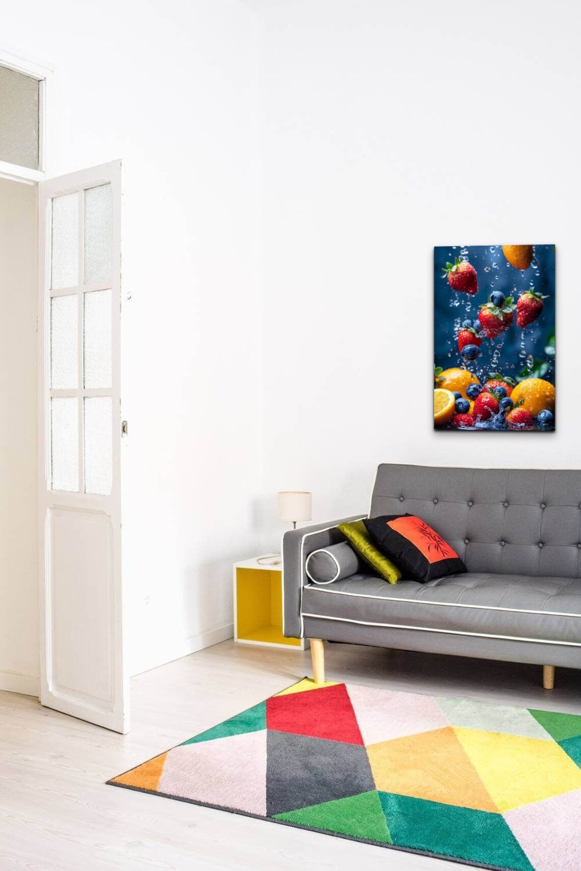 Fresh Fruit Wall Art Print Fruit Falling In Air Wall Art Print On Picture For Kitchen Restaurant Or Home Office Decor - Image 4