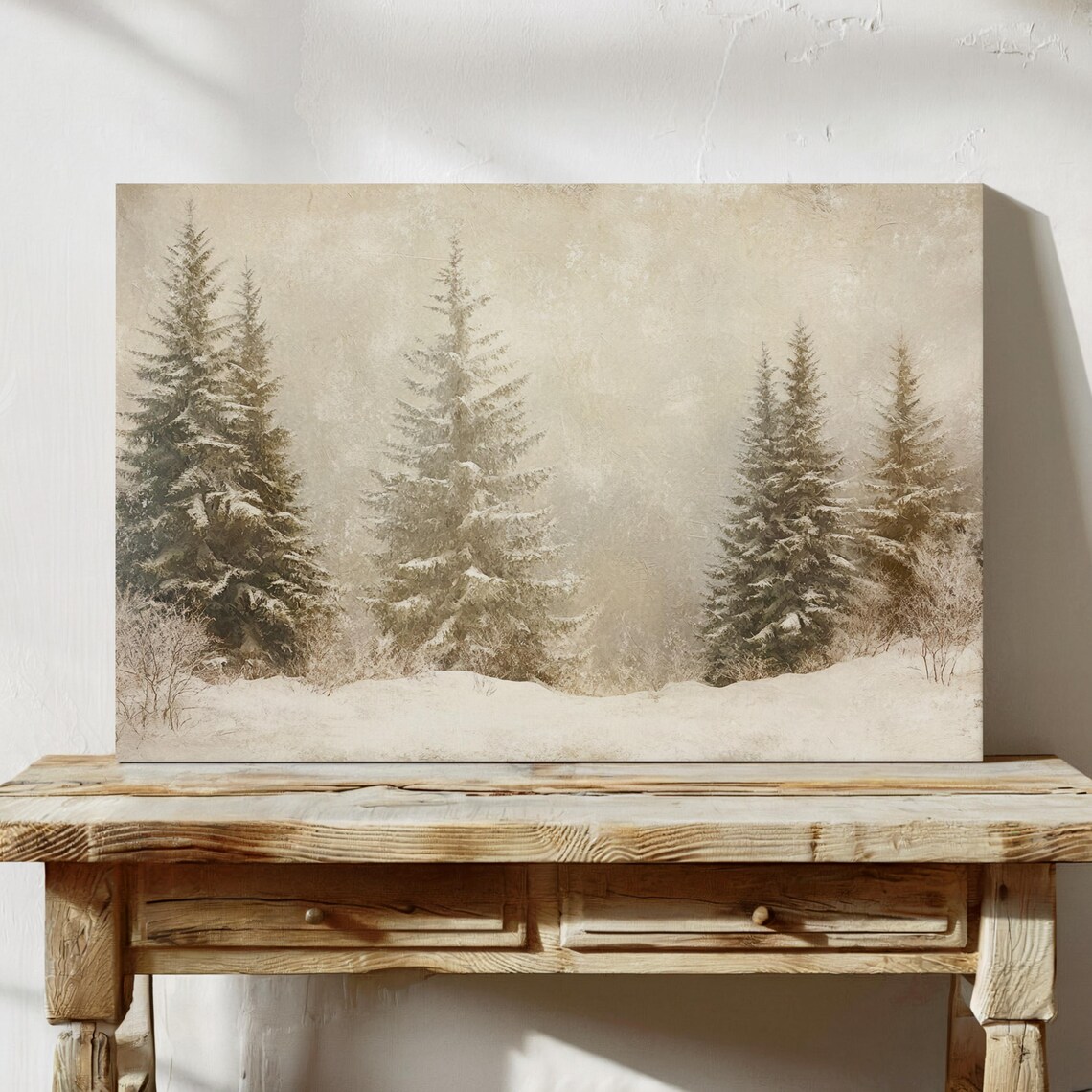 Tranquil Snowy Forest Landscape, Winter Scene - Image 7