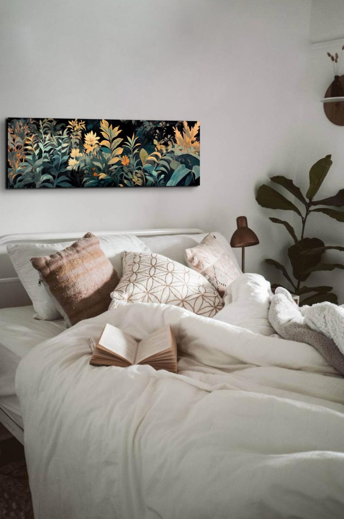 Panoramic Floral Abstract Plants, Wall Art Print - Image 7