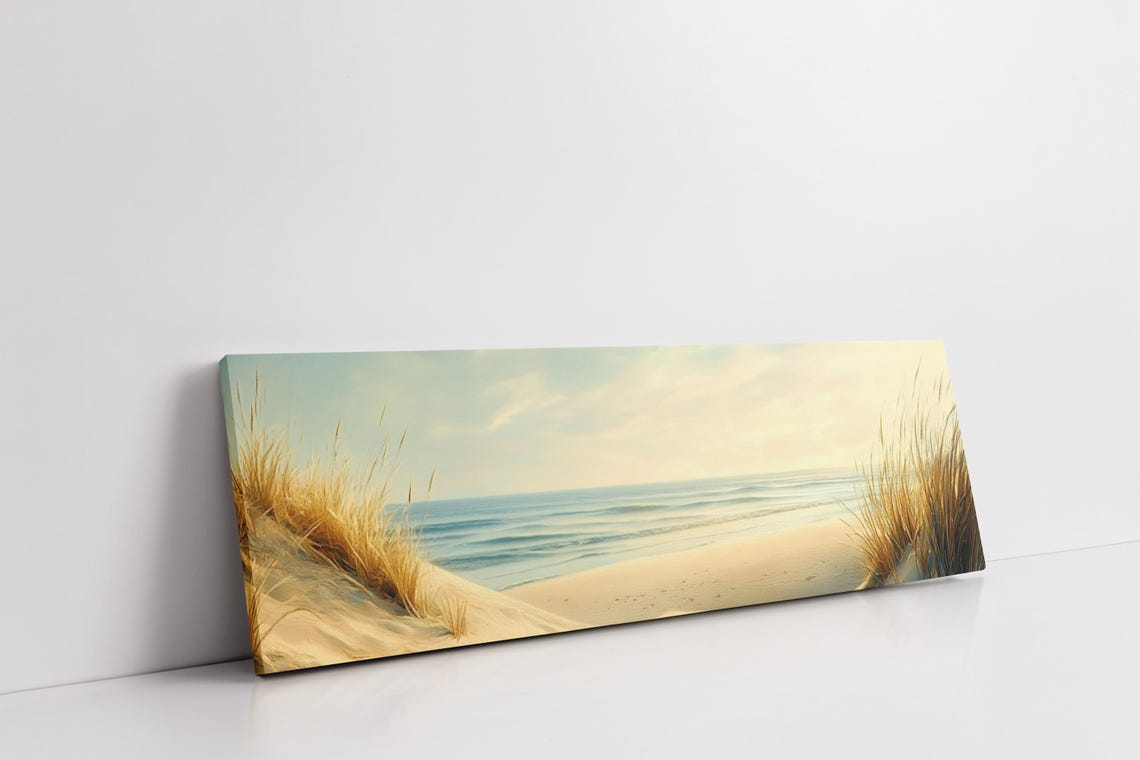Sandy Dunes Sea Grass Path To Ocean Beach Coastal Scene Poster - Image 2