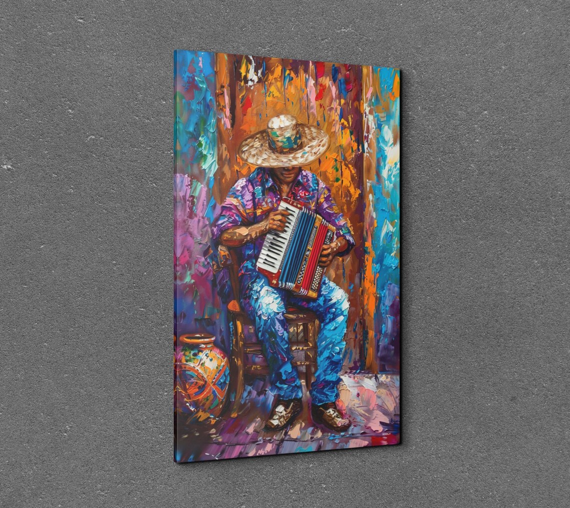 Mariachi Man Mexican Spanish Style Art Print - Image 3